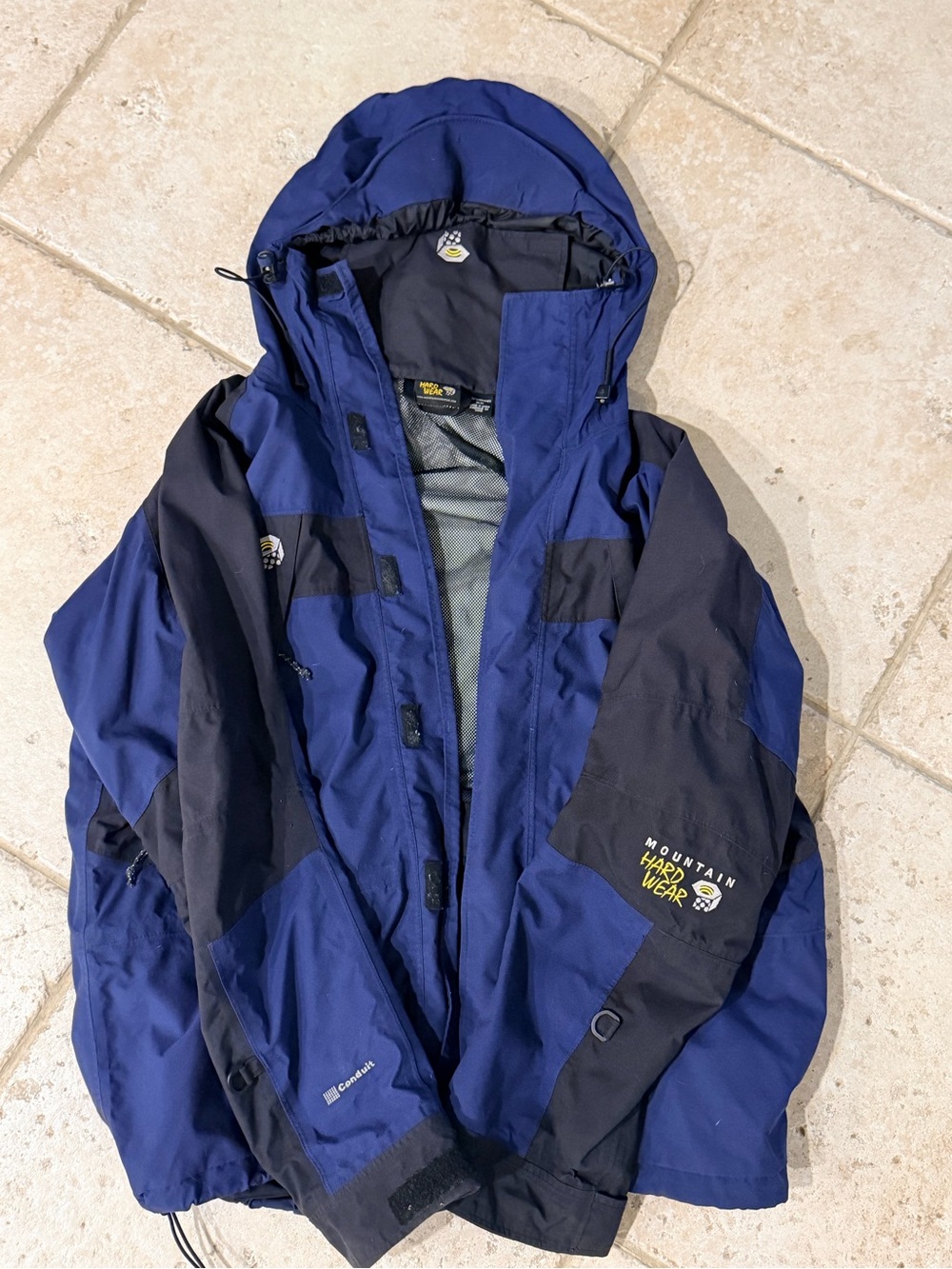 Mountain Hardwear Conduit Jacket Mens Medium Blue Waterproof Ski or Hiking